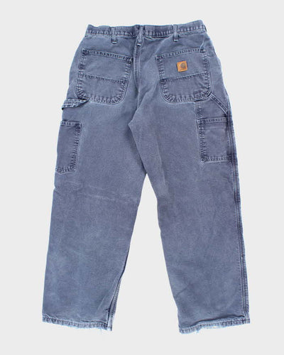Vintage Carhartt Blue Single Knee Carpenter Trousers - W32 L28