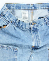Vintage Carhartt Blue Denim Heavyweight Double Knee Carpenter Trousers - W34 L32