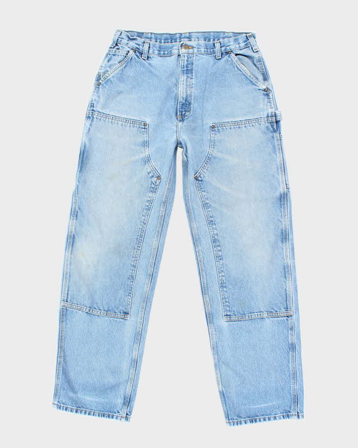 Vintage Carhartt Denim Double Knee Carpenter Trousers - W34 L34