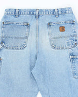Vintage Carhartt Denim Double Knee Carpenter Trousers - W34 L34