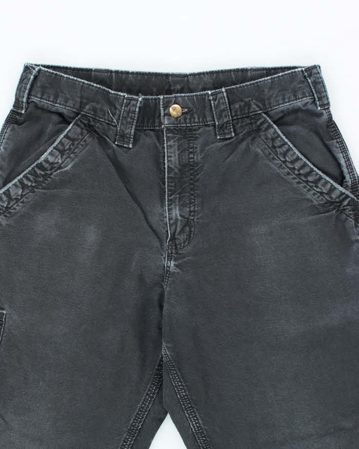 Vintage Carhartt Black Faded Single Knee Carpenter Trousers - W30 L27