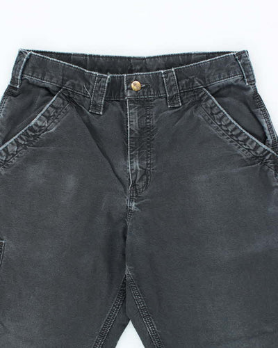 Vintage Carhartt Black Faded Single Knee Carpenter Trousers - W30 L27