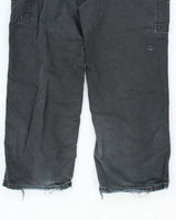 Vintage Carhartt Black Faded Single Knee Carpenter Trousers - W30 L27