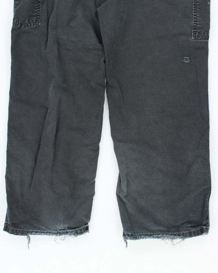 Vintage Carhartt Black Faded Single Knee Carpenter Trousers - W30 L27