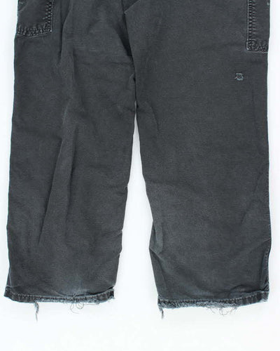 Vintage Carhartt Black Faded Single Knee Carpenter Trousers - W30 L27