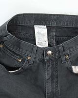 Vintage Carhartt Black Faded Single Knee Carpenter Trousers - W30 L27
