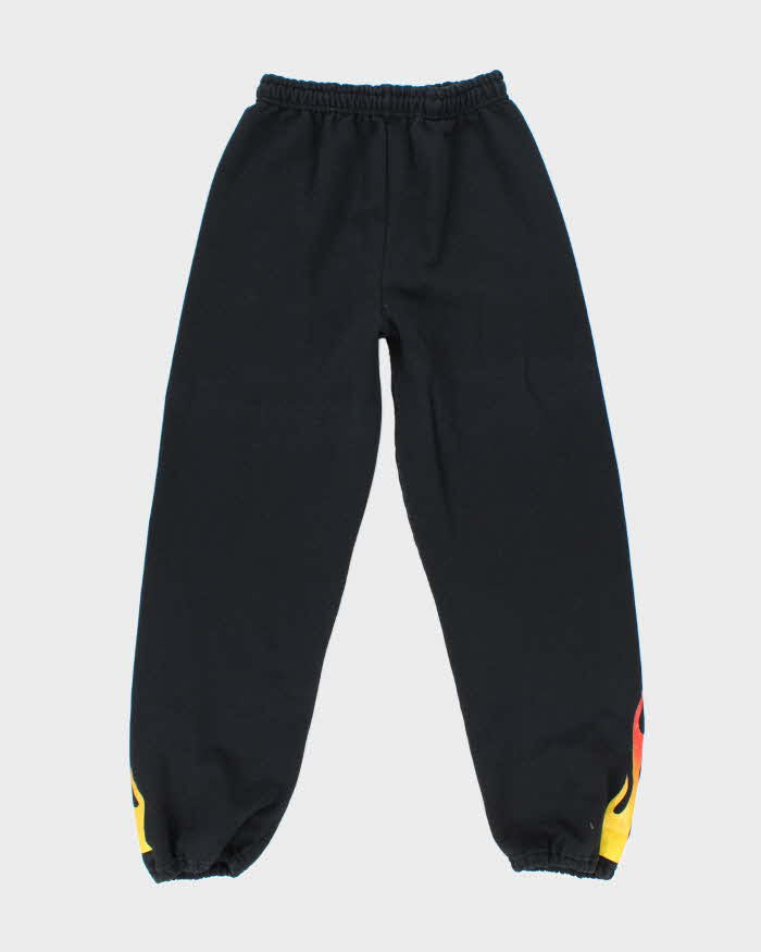 Vintage Y2K Adjustable Flame Print Tracksuit Bottoms - S