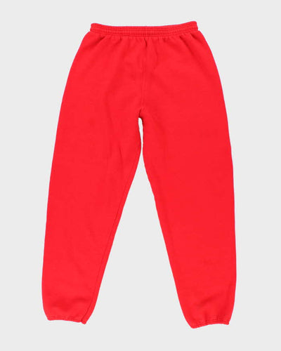 Vintage 90's Soffe Heavyweight Plain Red Tracksuit Bottoms - L