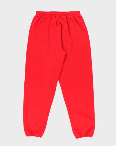 Vintage 90's Soffe Heavyweight Plain Red Tracksuit Bottoms - L