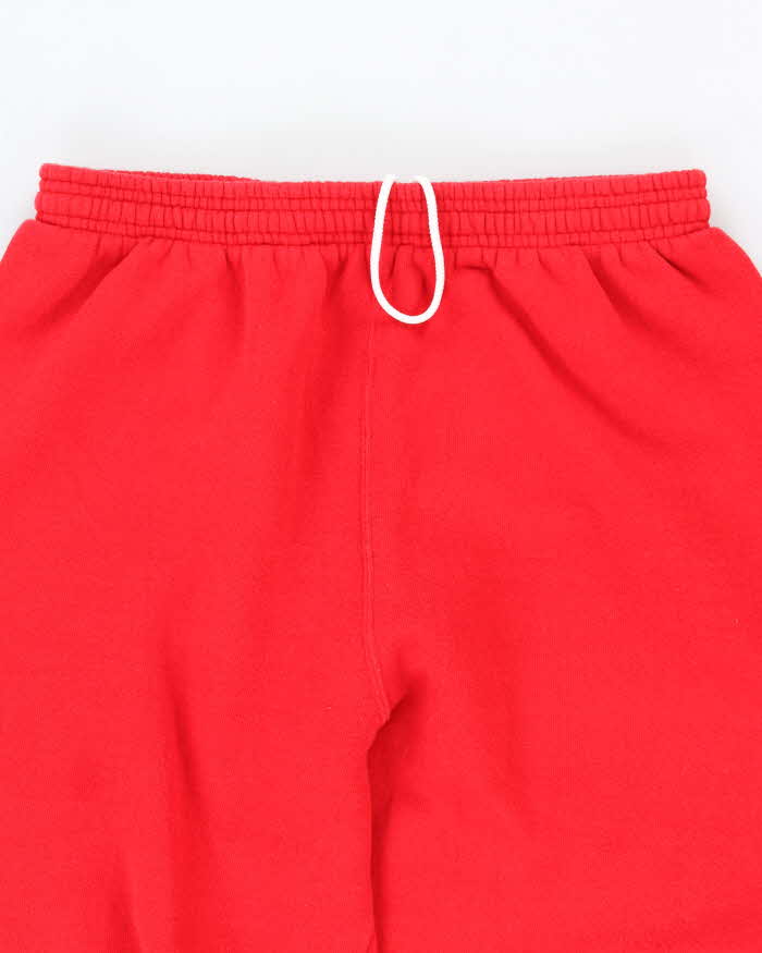 Vintage 90's Soffe Heavyweight Plain Red Tracksuit Bottoms - L