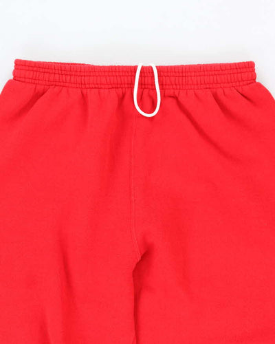 Vintage 90's Soffe Heavyweight Plain Red Tracksuit Bottoms - L