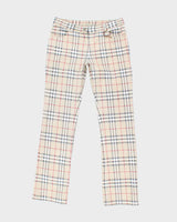 Vintage Y2K Burberry Nova Check Slim Fit Patterned Trousers - W30 L30
