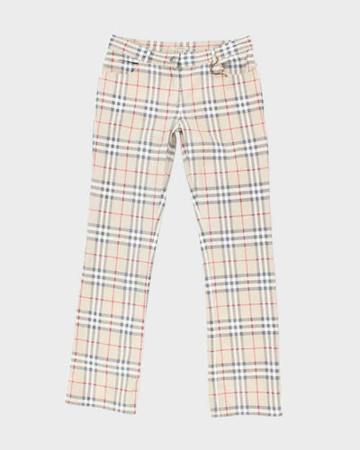 Vintage Y2K Burberry Nova Check Slim Fit Patterned Trousers - W30 L30