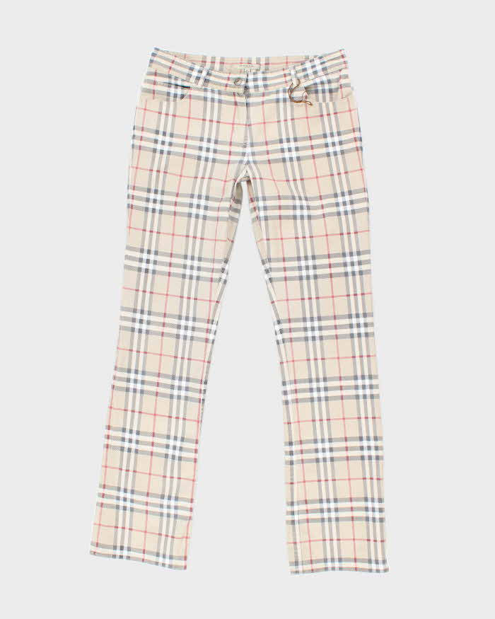 Vintage Y2K Burberry Nova Check Slim Fit Patterned Trousers - W30 L30