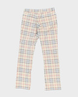 Vintage Y2K Burberry Nova Check Slim Fit Patterned Trousers - W30 L30