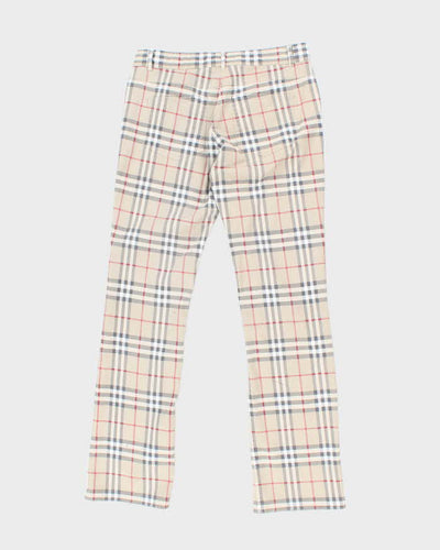 Vintage Y2K Burberry Nova Check Slim Fit Patterned Trousers - W30 L30