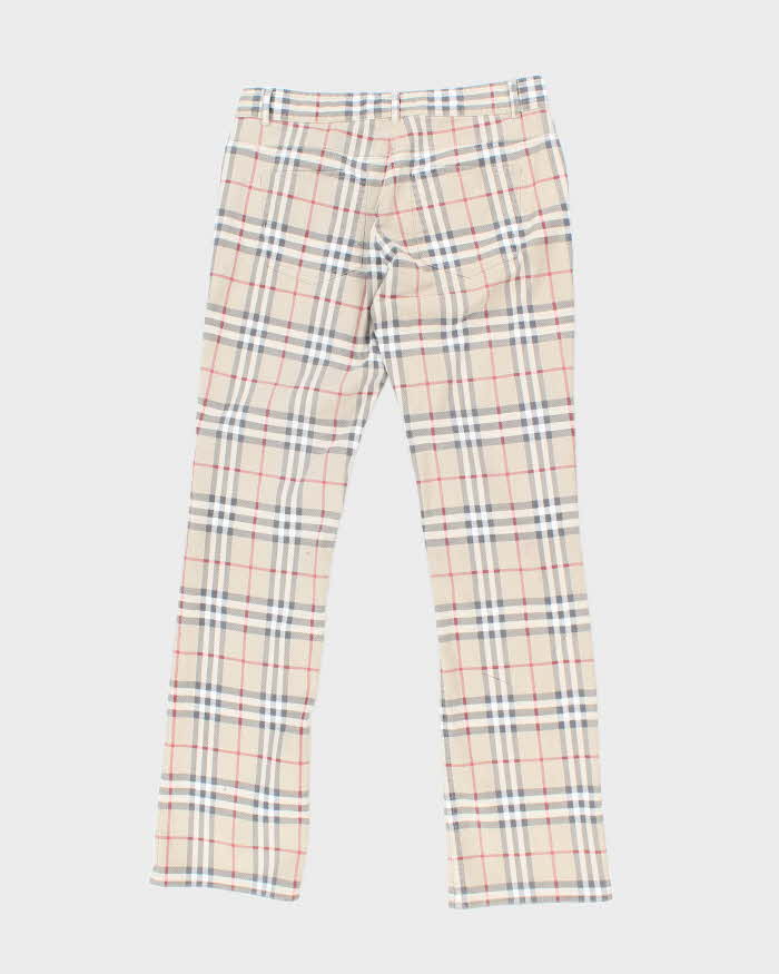 Vintage Y2K Burberry Nova Check Slim Fit Patterned Trousers - W30 L30