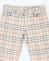 Vintage Y2K Burberry Nova Check Slim Fit Patterned Trousers - W30 L30
