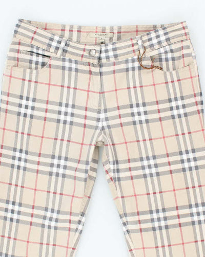 Vintage Y2K Burberry Nova Check Slim Fit Patterned Trousers - W30 L30