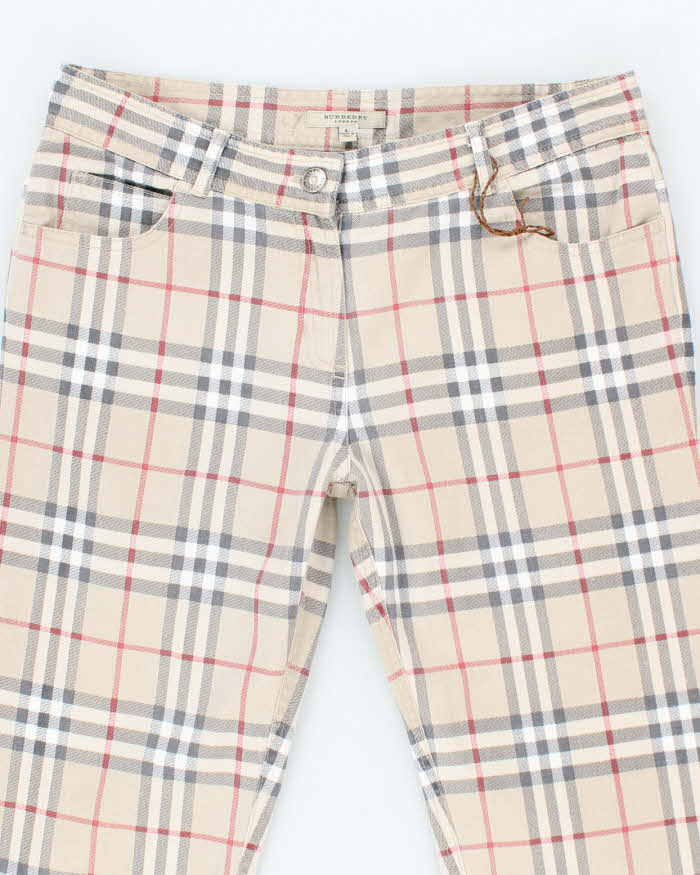 Vintage Y2K Burberry Nova Check Slim Fit Patterned Trousers - W30 L30