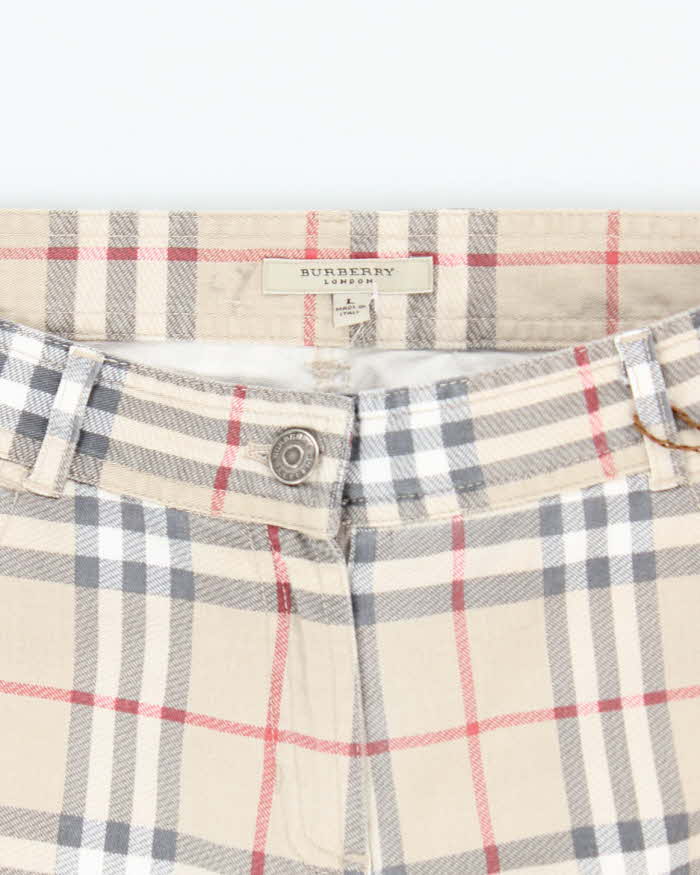 Vintage Y2K Burberry Nova Check Slim Fit Patterned Trousers - W30 L30