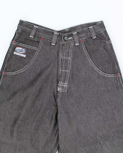 Vintage Y2K Eminem Baggy Shiny Embroidered Carpenter Trousers - W30 L30