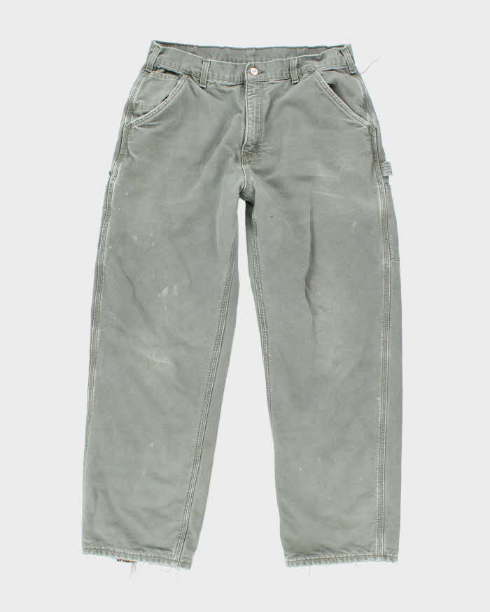 Vintage Carhartt Heavyweight Faded Lined Carpenter Trousers - W32 L29