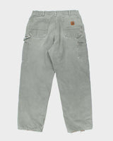 Vintage Carhartt Heavyweight Faded Lined Carpenter Trousers - W32 L29