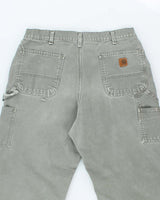 Vintage Carhartt Heavyweight Faded Lined Carpenter Trousers - W32 L29