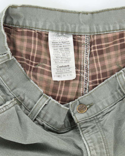 Vintage Carhartt Heavyweight Faded Lined Carpenter Trousers - W32 L29