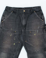 Vintage Carhartt Heavyweight Faded Double Knee Carpenter Trousers - W32 L29