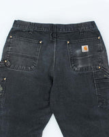 Vintage Carhartt Heavyweight Faded Double Knee Carpenter Trousers - W32 L29