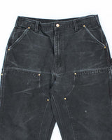 Vintage 2000's Carhartt Faded Heavyweight Double Knee Carpenter Trousers - W32 L33