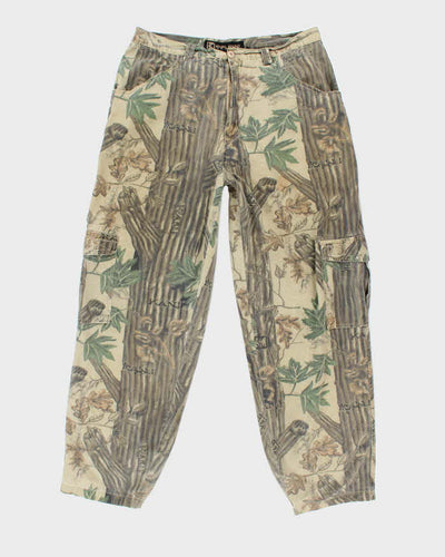 Vintage 90's Karl Kani Camouflage Wide Leg Cargo Trousers - W36 L31