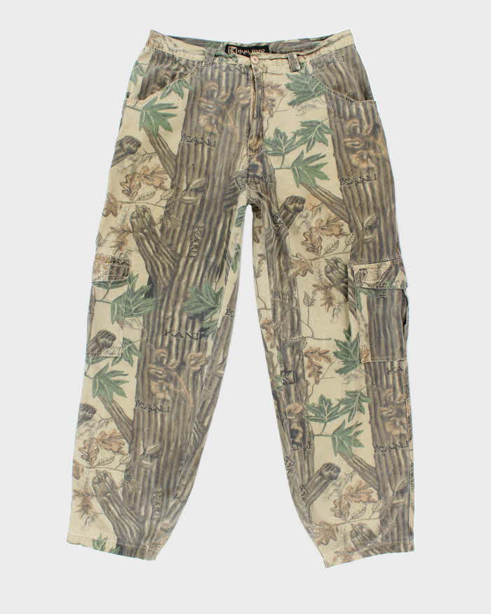 Vintage 90's Karl Kani Camouflage Wide Leg Cargo Trousers - W36 L31