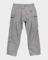 Vintage 2000's Carhartt Faded Single Knee Carpenter Trousers - W34 L29
