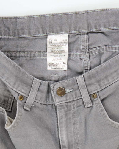 Vintage 2000's Carhartt Faded Single Knee Carpenter Trousers - W34 L29