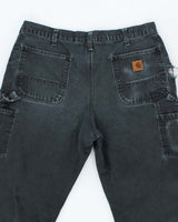 Vintage 2000's Carhartt Heavyweight Faded Single Knee Carpenter Trousers - W32 L27