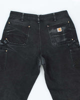 Vintage 90's Carhartt Distressed Heavyweight Double Knee Carpenter Trousers - W34 L31
