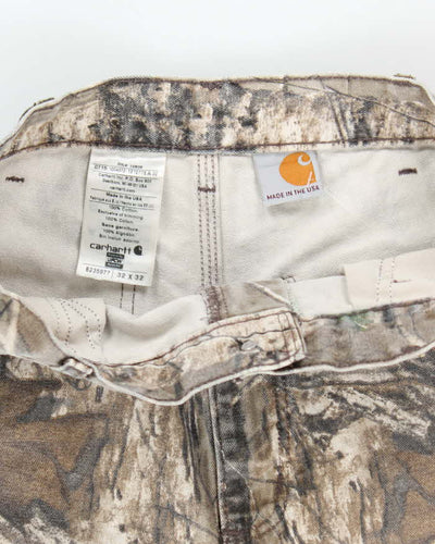 Vintage 2000's Carhartt Real Tree Camouflage Carpenter Trousers - W30 L31