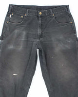 Vintage Carhartt Lightweight Faded Single Knee Carpenter Trousers - W34 L28