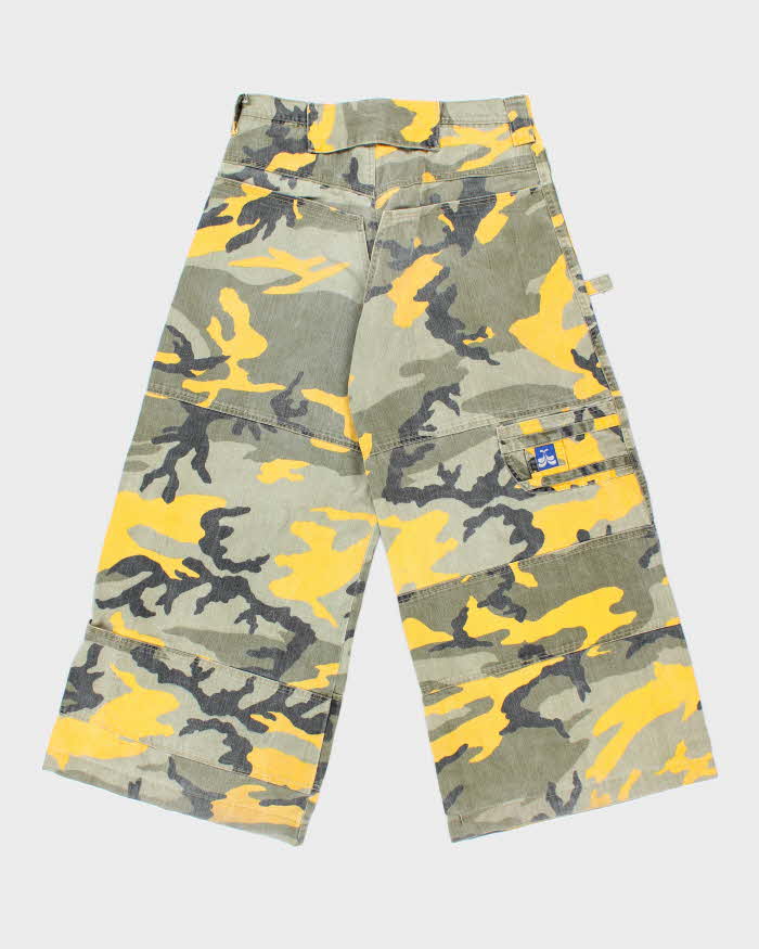 Vintage Y2K Ultra Wide Leg Camouflage Trousers - W30 L27