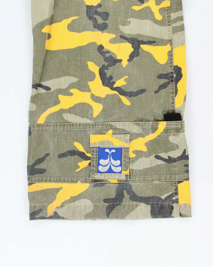 Vintage Y2K Ultra Wide Leg Camouflage Trousers - W30 L27