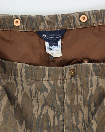 Vintage 90's Columbia Gore-Tex Tree Bark Camouflage Trousers - W34 L28