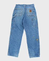 Vintage Carhartt Paint Splattered Denim Carpenter Trousers - W28 L29