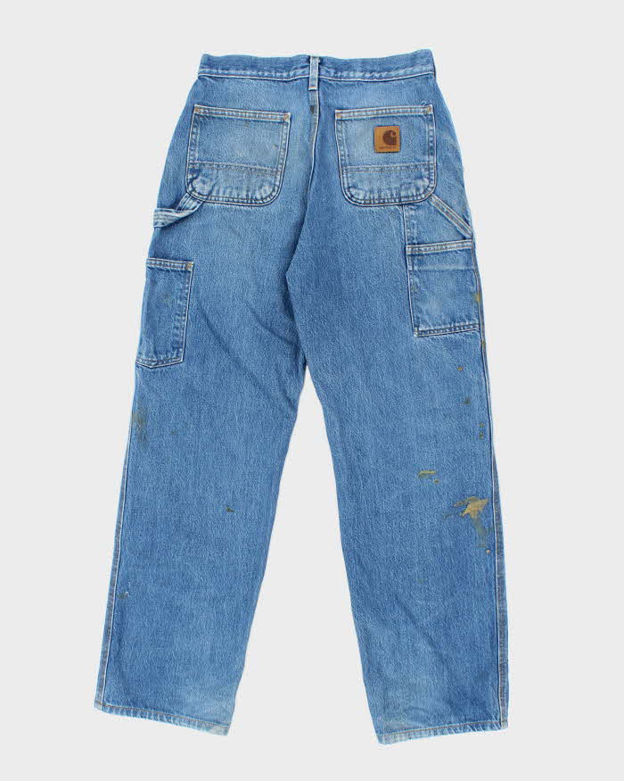 Vintage Carhartt Paint Splattered Denim Carpenter Trousers - W28 L29