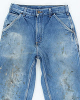 Vintage Carhartt Paint Splattered Denim Carpenter Trousers - W28 L29