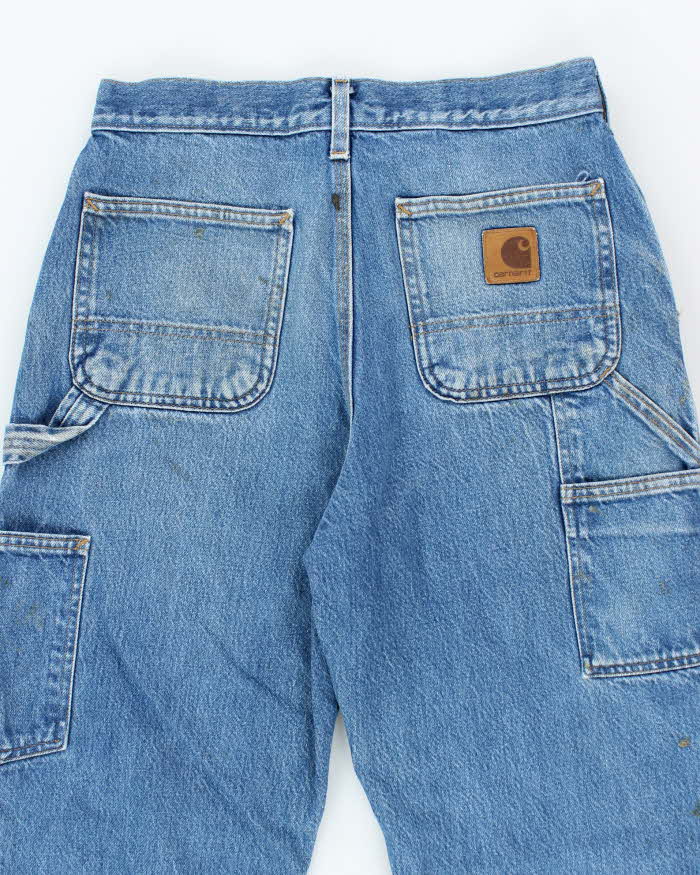 Vintage Carhartt Paint Splattered Denim Carpenter Trousers - W28 L29