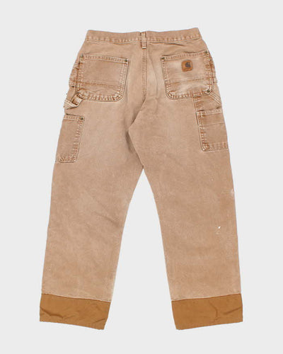 Vintage 2000's Carhartt Two Tone Faded Double Knee Carpenter Trousers - W28 L27
