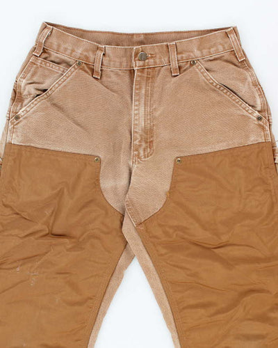 Vintage 2000's Carhartt Two Tone Faded Double Knee Carpenter Trousers - W28 L27